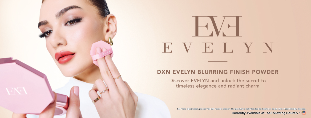 DXN Evelyn Blurring Finish Powder Banner